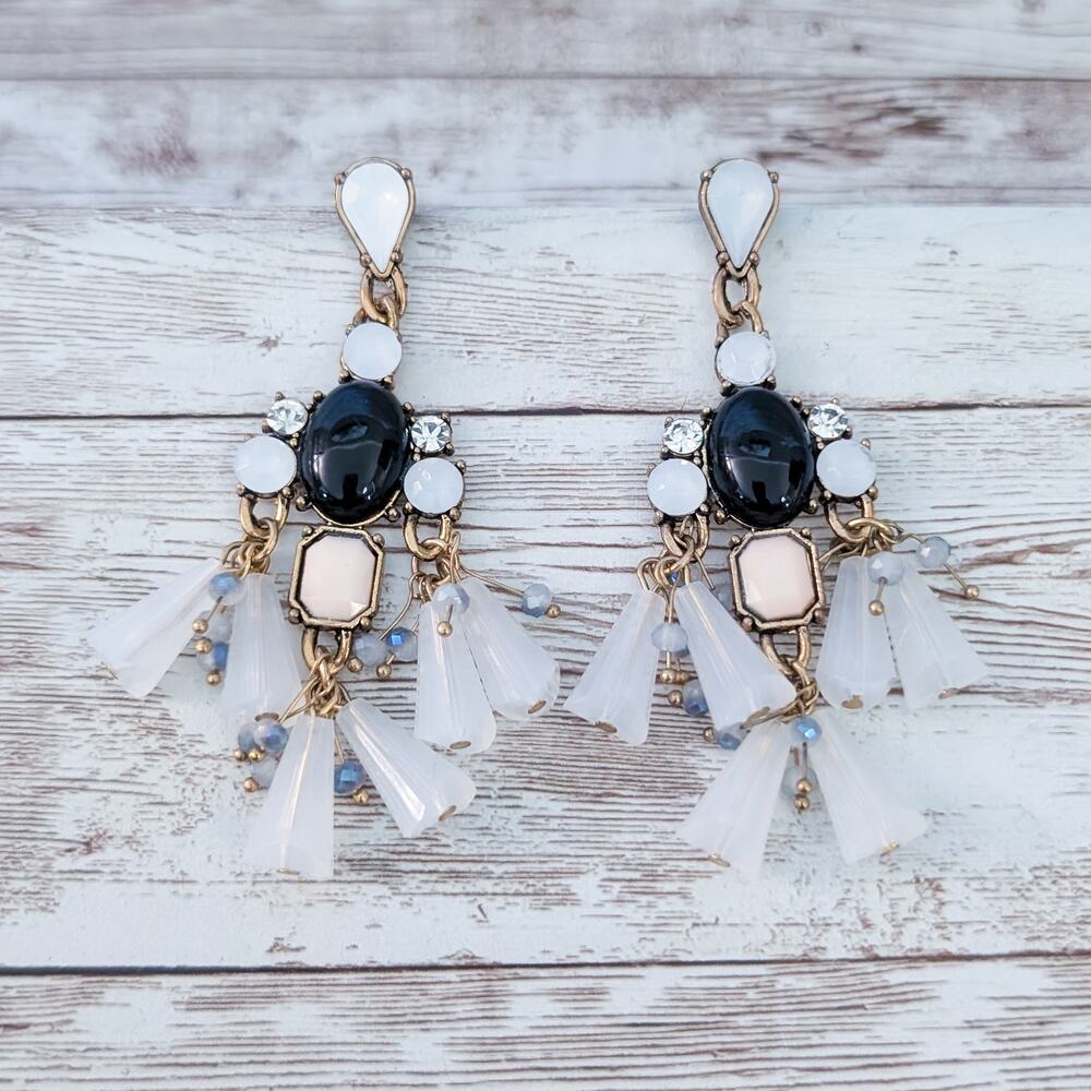 Statement Dangle Earrings - Very Pretty Large Earrings for Pierced Ears